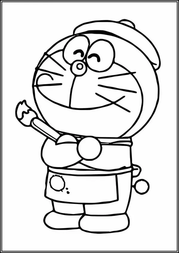 Trang tập tô Doremon nằm phơi nắng trên bãi cát vàng