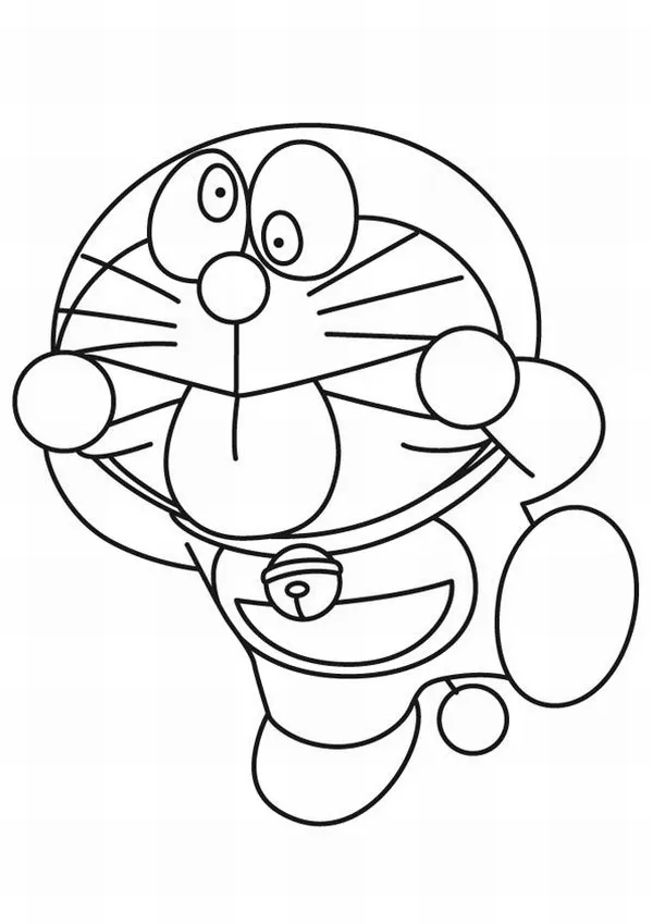 Bộ tranh tô Doremon đang thổi kèn trumpet cực vui