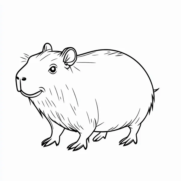 16 Hình vẽ tranh tô màu capybara béo ú nằm trong chậu gỗ