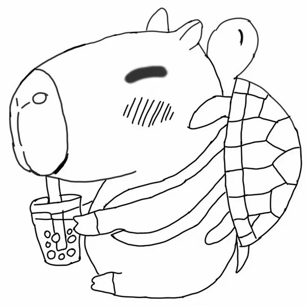 30 Mẫu tranh tô màu Capybara nằm trong bồn tắm gỗ cho bé 3 tuổi