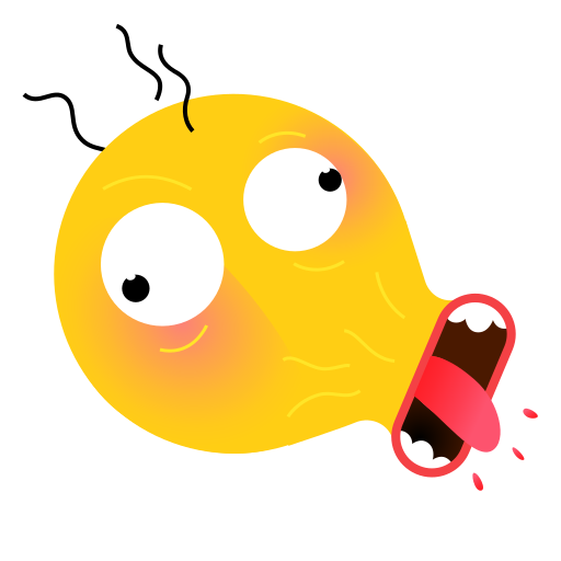 Icon meme gương mặt phóng đại tạo hiệu ứng gây cười trong mọi trạng thái