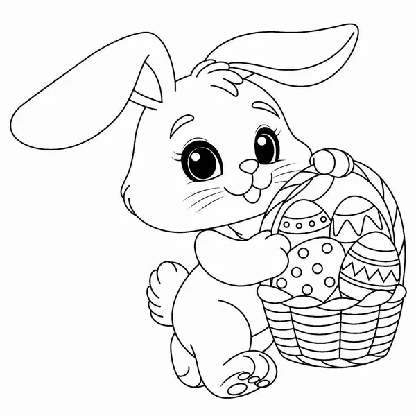 Bức tranh tô thỏ pastel nhẹ nhàng giúp bé thư thái