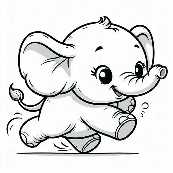 Mẫu tranh tô màu voi mẹ bảo vệ voi con