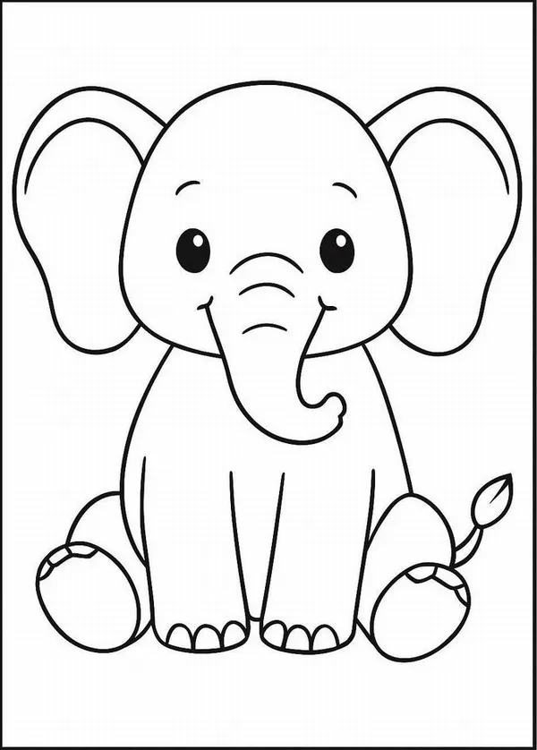 Tô màu voi con giúp bé yêu thiên nhiên hơn
