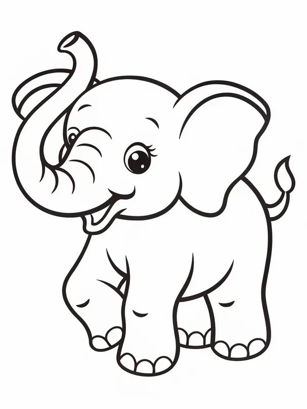 Tải tranh tập tô voi mẹ và con cùng ăn lá