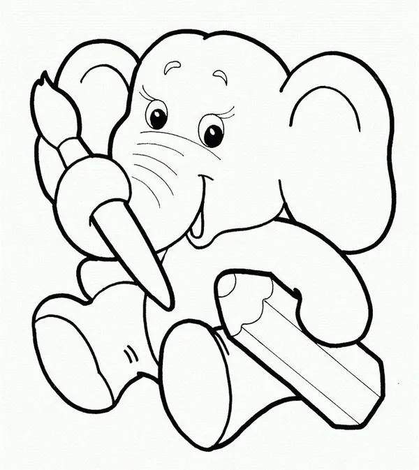 Tô màu voi giúp bé phát triển sự kiên nhẫn
