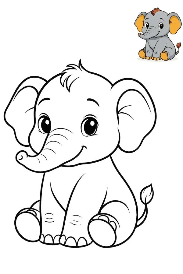 Tranh tô voi con phun nước mát giữa mùa hè