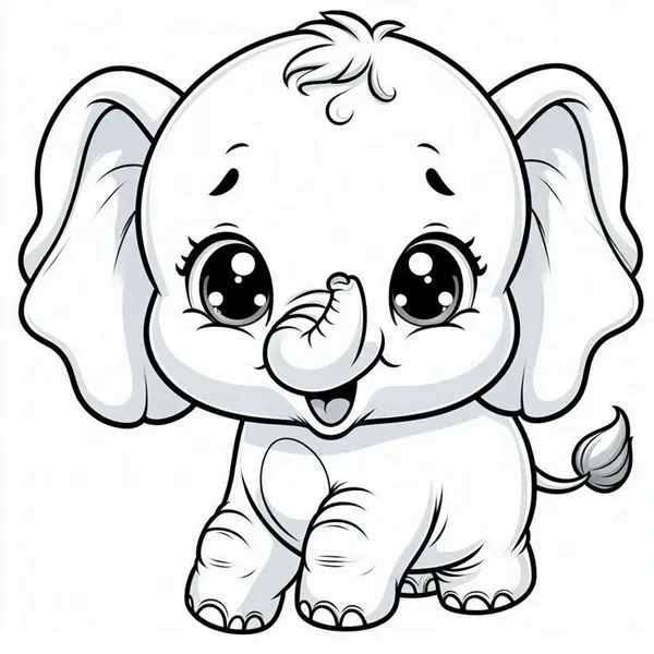 Tờ giấy tô voi đáng yêu giúp bé sáng tạo hơn