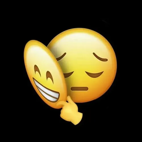 Hình troll đôi mắt rũ xuống dù miệng vẫn cười