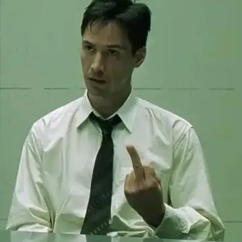 Ảnh troll gradient tối kéo ngón giữa thành nét mạnh