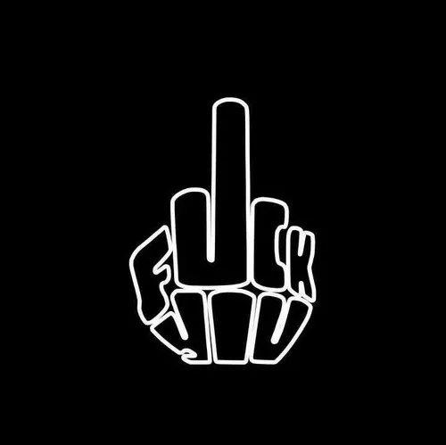 Logo fuck you nền đen