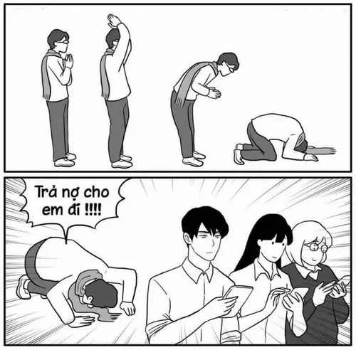 Meme đòi nợ cảnh con số đỏ nhảy múa trên ví khiến ai cũng cười