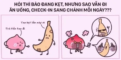 Meme đòi nợ với ví trống và hóa đơn chồng cao nhìn mà thấm