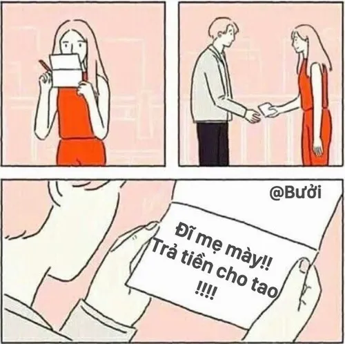 Ảnh chế nhắc tiền thể hiện sự ngại ngùng lẫn buồn cười khi đối mặt