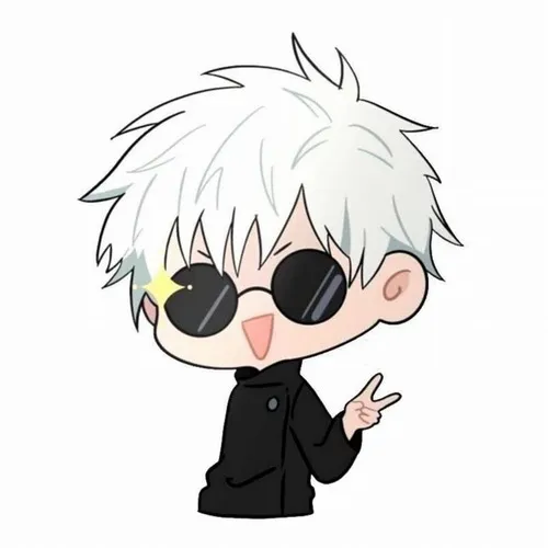 Meme Gojo cute dang tay cười rạng rỡ giữa lớp học.