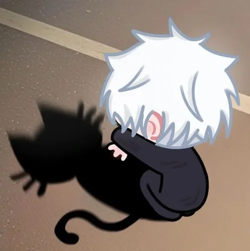 Meme vui Gojo chibi dùng chú thuật để vẽ trái tim.