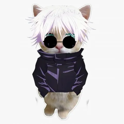 Meme mèo hài hước khi cosplay thầy Gojo