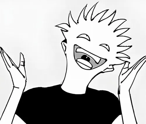 Ảnh troll Gojo ngầu cười khoái chí khi học trò bối rối.