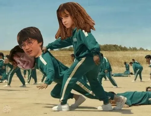 Hình troll người mang sứ mệnh né quả Snitch giữa trận đấu Quidditch