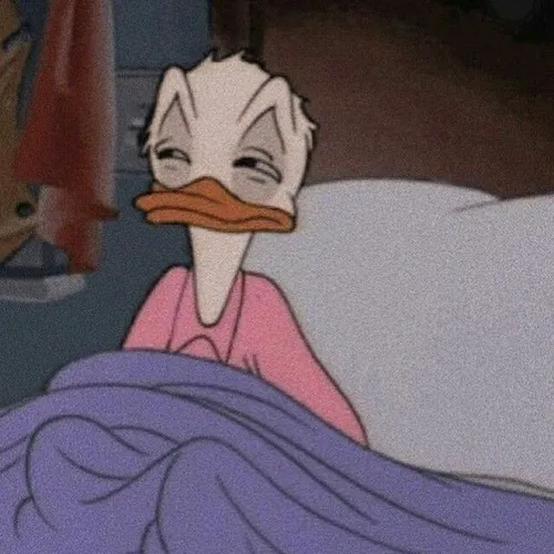 Hình chế meme vui vịt hoạt hình lắc đầu bất lực