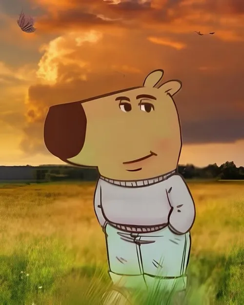 Ảnh chế chú chó hoạt hình đứng đơ vì bất ngờ