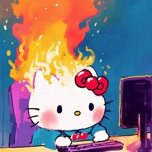 Hello Kitty khinh bỉ kiểu meme cà khịa