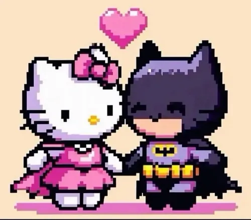 Mèo hồng từ chối bằng sticker dễ thương