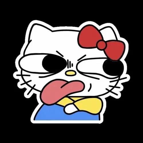 Hello Kitty chu mỏ kiểu meme vui nhộn