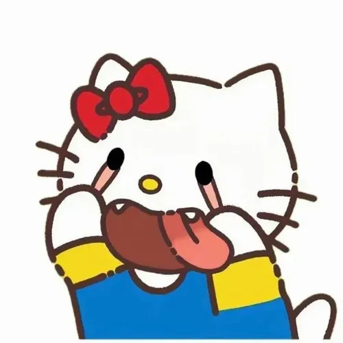 Mèo hồng nhăn mặt kiểu chibi xem mà thương