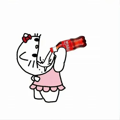 Hello Kitty đau khổ bằng biểu cảm mềm mại