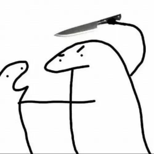 Ảnh chế thằn lằn cầm dao