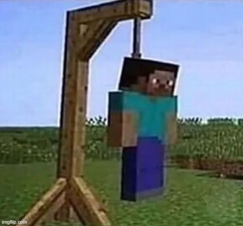 Hình meme hài treo cổ mô phỏng sự bế tắc nhẹ.