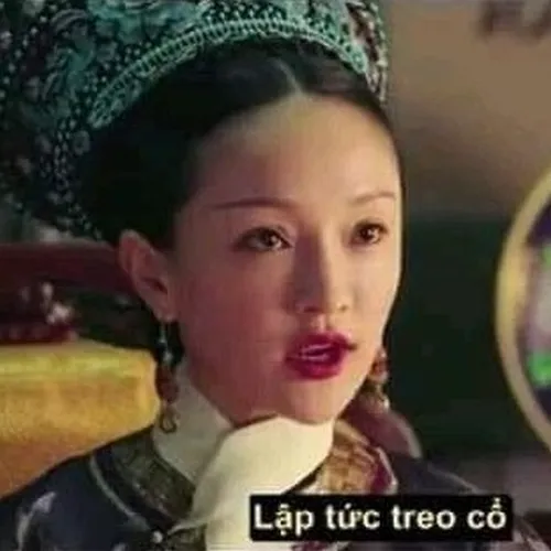 Hình troll treo cổ diễn tả ánh nhìn bất lực rõ.