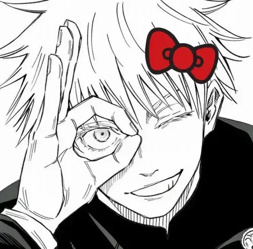 Meme Gojo đứng cùng học trò trong cảnh hài hước.