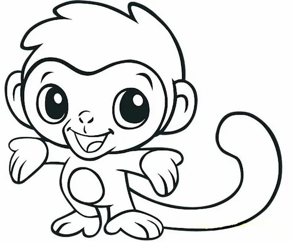 Hoạt động tô màu khỉ rừng nâu giúp bé thư giãn.