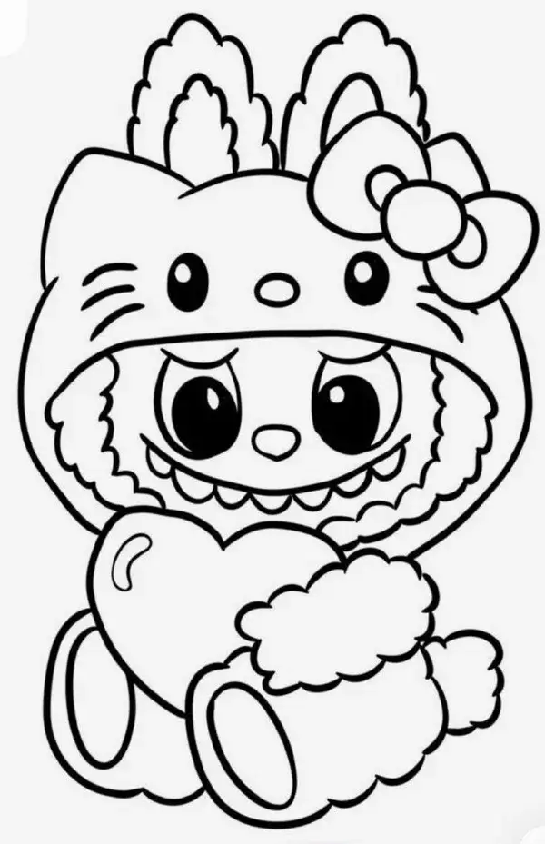 Trang tô Labubu hóa thân thành họa sĩ với bảng màu trong tay