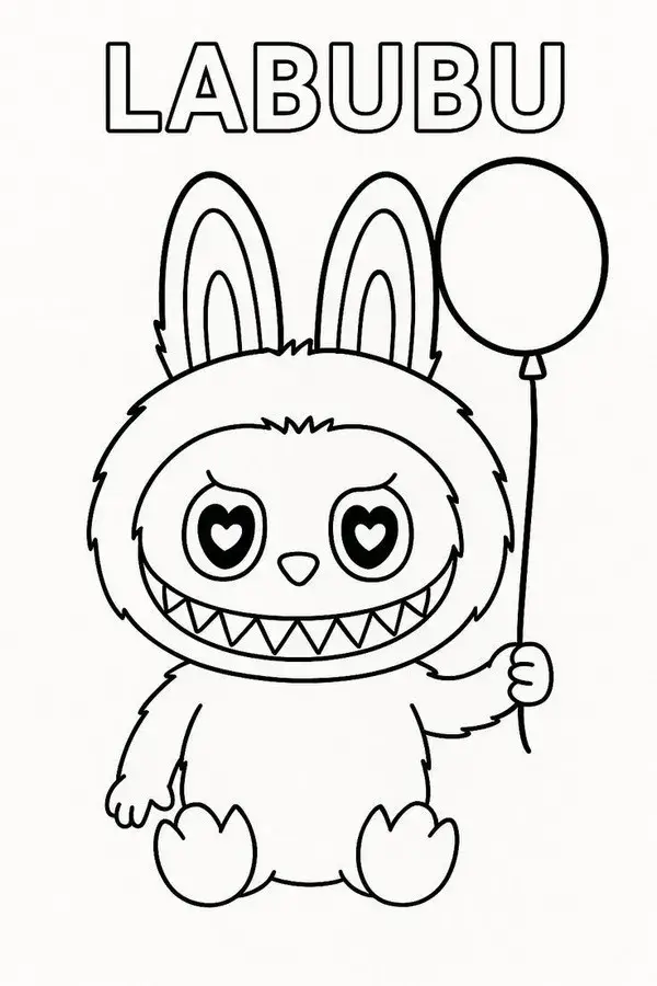 Bức tranh Labubu mặc đồ phi hành gia bay giữa vũ trụ