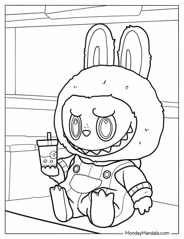 Cả nhà cùng tô màu Labubu tinh nghịch siêu cưng