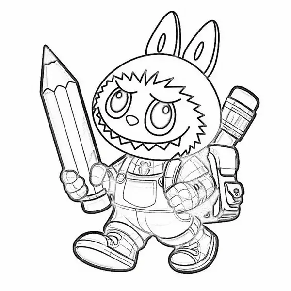 Labubu đáng yêu với mái tóc dựng khiến bé nào cũng thích