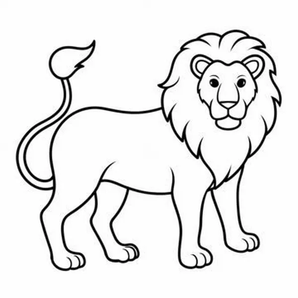 Trang tô màu sư tử Simba giúp bé khám phá rừng xanh