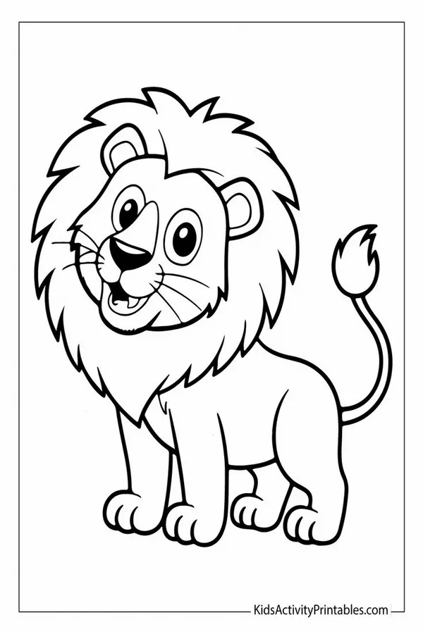 Bức tranh sư tử con vui đùa mang đến giờ chơi thú vị