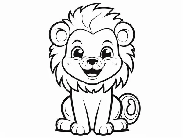 BST 85+ Tranh Tô Màu Sư Tử oai hùng giúp bé khám phá thế giới rừng xanh hoang dã