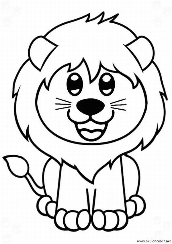 Bức tranh tô màu sư tử ngủ trưa giữa nắng vàng yên bình