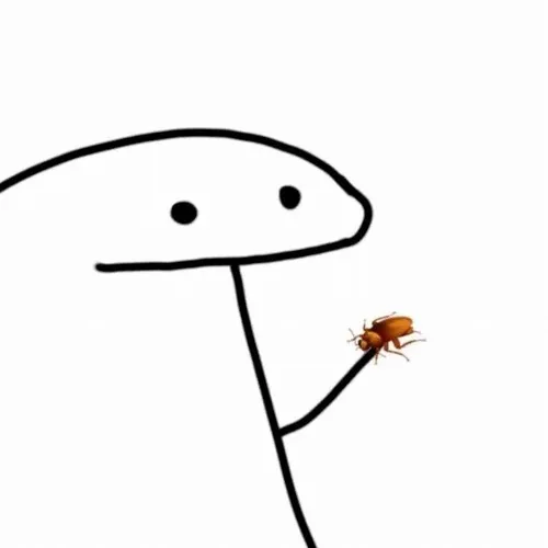 Ảnh chế nhân vật tối giản hoang mang lùi bước