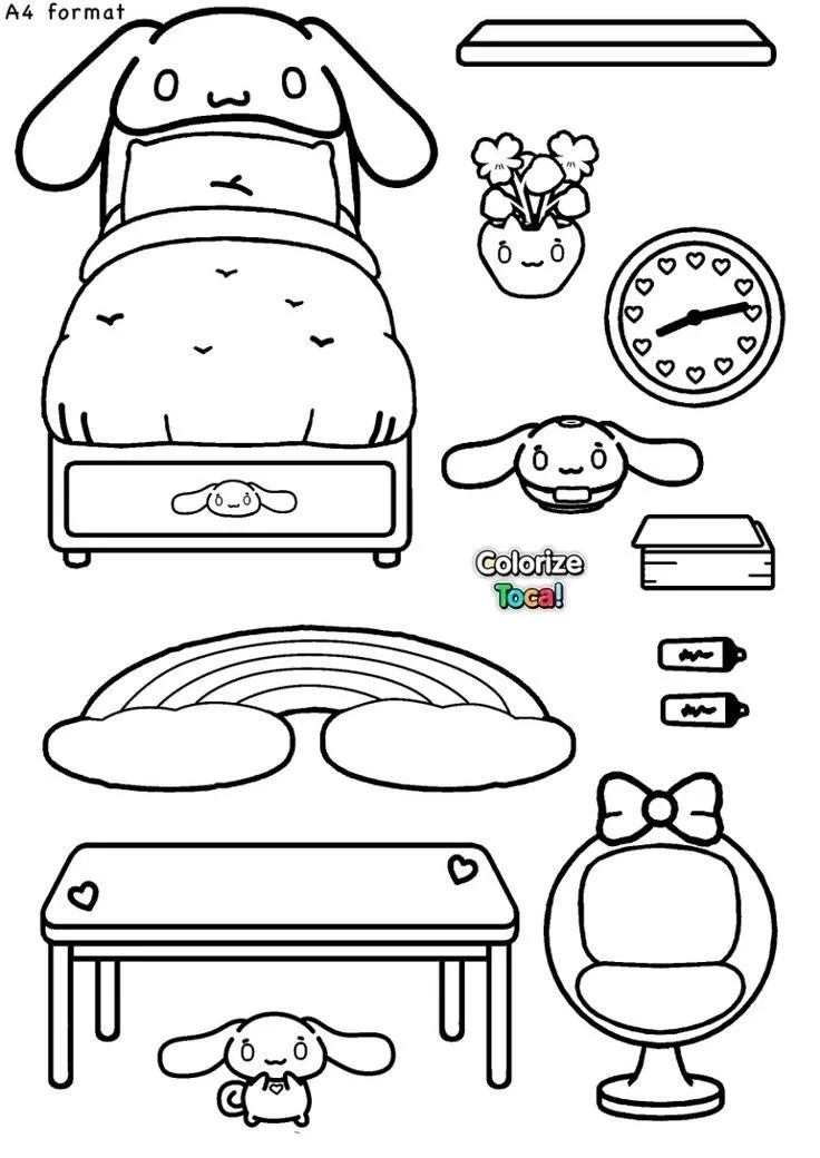 3 Trang tập tô Cinnamoroll dễ thương cho bé 3 tuổi trở lên.