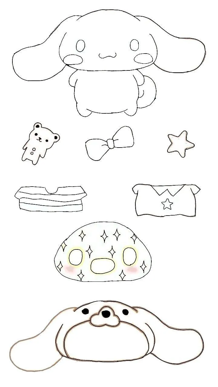 4 Trang tô màu Cinnamoroll và bánh ngọt đầy màu sắc ngọt ngào.