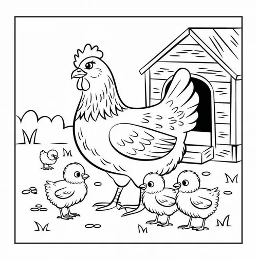 Trang tô gà trống gáy vang ò ó o trong buổi bình minh