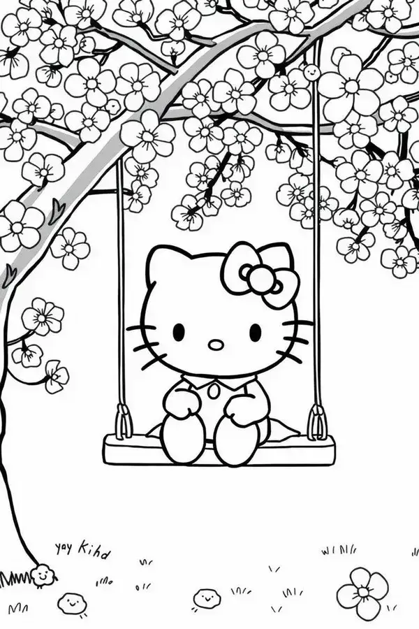 Hoạt động tô màu Hello Kitty mang lại niềm vui cho trẻ