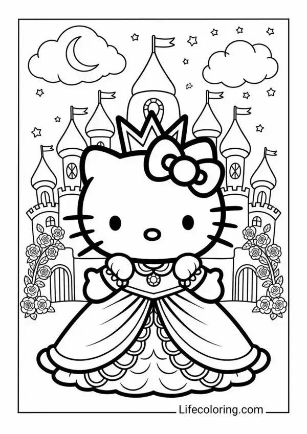 Trang tập tô Hello Kitty với ánh mắt hiền dịu