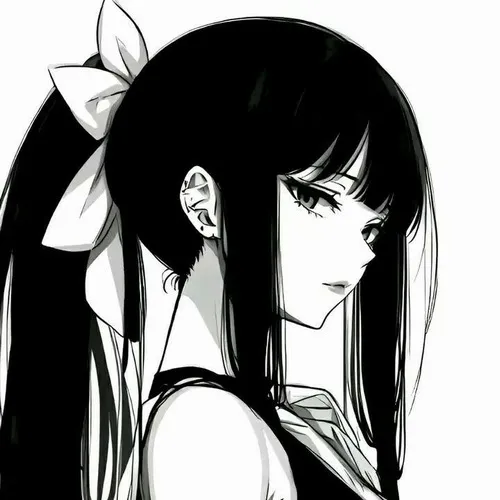 Hình đại diện cute ảnh chân dung hoạt hình hút với nét mực